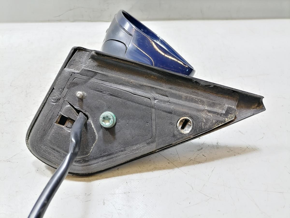 VW Golf 4 original Au&szlig;enspiegel links LA5G Perlblau elektrisch verstellbar beheizt Bj.2000